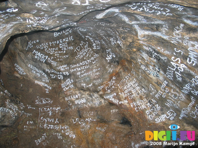 24803 Graffity in cave underneath Blarney Castle